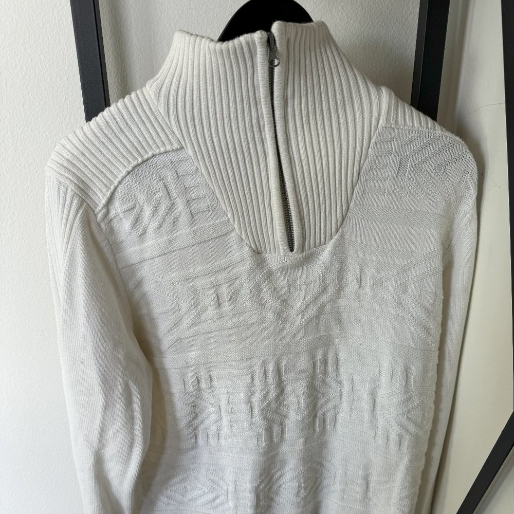 Projek Raw | White Cable Ribbed Sweater
